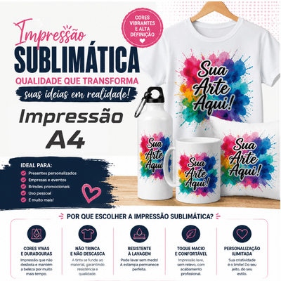 IMPRESSÃO SUBLIMATICA TAMANHO A4