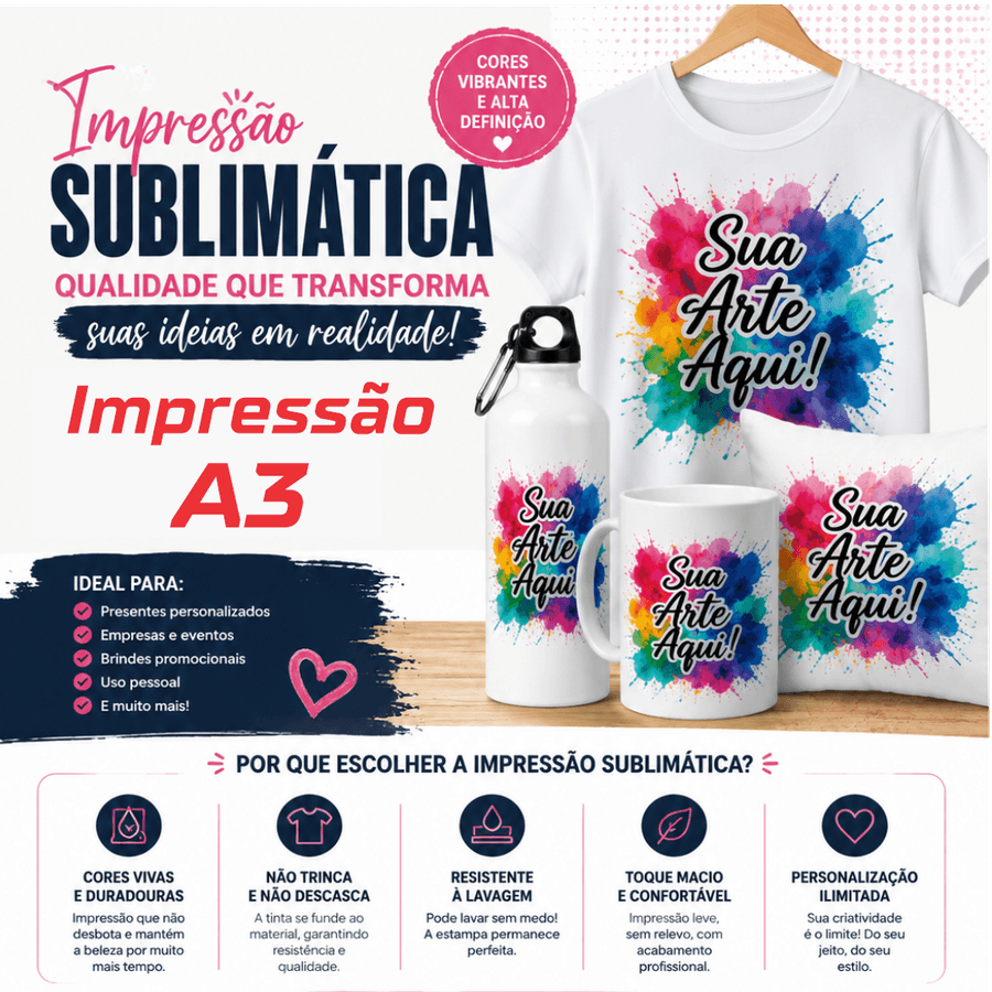 IMPRESSÃO SUBLIMATICA TAMANHO A1
