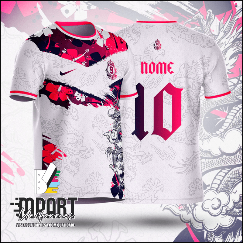 CAMISA INTERCLASSE DRAGÃO COM FLORES